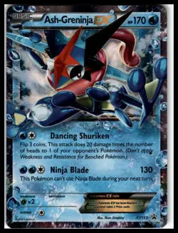 Ash-Greninja EX Pokemon XY133 Black Star Promo Holo Pokemon Card LP - Image 1