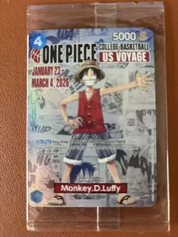 One Piece US Voyage College Basketball Promotional Card (Brand New Sealed) - Image 1