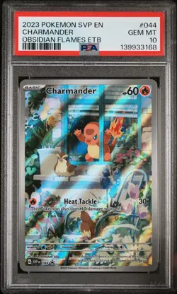Pokemon Charmander TCG #044 SVP Black Star Promo Card Obsidian Flames, PSA 10 - Image 1