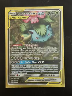 Pokemon TCG Venusaur & Snivy GX Full Art Black Star Promo Card SM229 - Image 1
