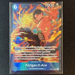 One Piece Card Game OP13-119 Portgas.D.Ace Treasure Cup Winner Alt-Art Sealed - Image 5