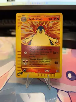 Typhlosion 64/165 Expedition Base Set Reverse Holo Rare Pokemon Card Heavy Play - Image 1