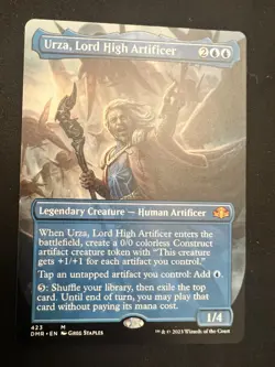Urza, Lord High Artificer Dominaria Remastered Mythic Reg. Borderless 423 MTG NM - Image 1