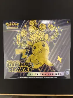 Pokemon TCG Scarlet & Violet SURGING SPARKS Elite Trainer Box FACTORY SEALED ETB - Image 1
