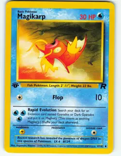 Magikarp - 1st Edition - 47/82 Team Rocket - Pokemon TCG - 2000 - Image 1