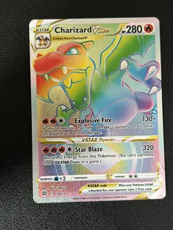 Pokemon TCG Brilliant Stars Charizard VSTAR Rainbow Secret Rare Card 174/172 - Image 1