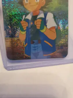 1990s Pokemon Pocket Monsters Holo Prism Vending Sticker Pikachu Ash POWER - Image 2