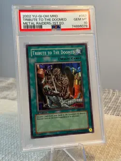 YUGIOH PSA 10 2002 Tribute to the Doomed MRD-057 Super Rare 1st Edition - Image 2