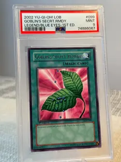 2002 YUGIOH LOB-099 - Goblin's Secret Remedy - MINT 1st Edition PSA 9 - Image 2