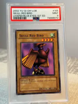 2002 YU-GI-Oh! Legend of Blue Eyes LOB-105 Skull Red Bird 1st Edition-PSA 9 MINT - Image 2