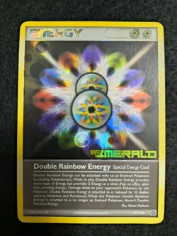 Pokemon Double Rainbow Energy EX Emerald Reverse Holo Rare Card 87/106 2005 - Image 3