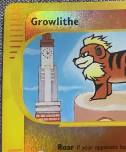 Pokemon TCG: Growlithe #80/147 Aquapolis Set Reverse Holo NM Condition - Image 2