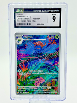 2023 Pokemon ENG Obsidian Flames Illustration Rare Holo GLOOM 198/197 CGC 9 Mint - Image 1