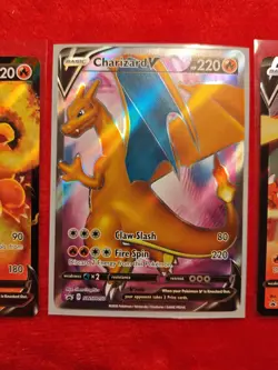 Charizard V Lot (3) Full Art + Lance’s Promo Sword & Shield Pokemon NM - Image 3