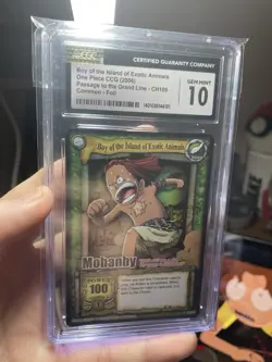 Vintage One Piece TCG MOBANBY! Holo! 2006 CCG, CGC 10, Passage To The Grand Line - Image 5