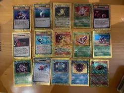 HOLO Prism Vintage Pokemon Vending Golden Sticker Cards - Image 1