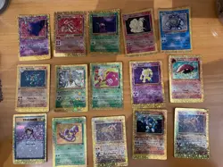 HOLO Prism Vintage Pokemon Vending Golden Sticker Cards - Image 2