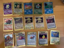 HOLO Prism Vintage Pokemon Vending Golden Sticker Cards - Image 5