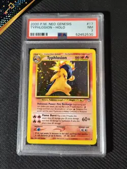Typhlosion 17/111 Neo Genesis Holo Rare Pokemon Card 2000 PSA 7 Graded - Image 1