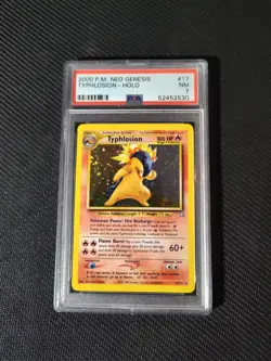 Typhlosion 17/111 Neo Genesis Holo Rare Pokemon Card 2000 PSA 7 Graded - Image 2