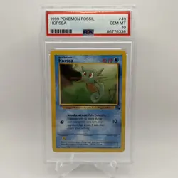 PSA 10 Horsea Fossil 49/62 Pokemon Card 49 Gem Mint 1999 #49 - Image 1