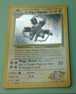 Pokemon Card - Lt. Surge's Magneton Gym Heroes 8/132 Holo Rare TCG - Image 2