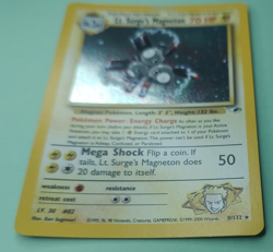 Pokemon Card - Lt. Surge's Magneton Gym Heroes 8/132 Holo Rare TCG - Image 3