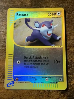 Rattata 128/165 Common Reverse Holo Pokemon Card - Image 1