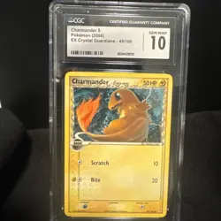 CGC 10 GEM MINT Charmander Delta Species 49/100 Pokemon Ex Crystal - Image 1