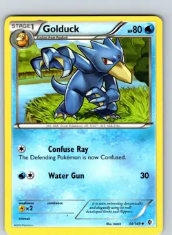Golduck 34/149 2012 BW Boundaries Crossed Regular Uncommon - Image 1