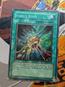 Yu-Gi-Oh! Elemental Hero Hero's Bond Secret Rare Card PP02-EN012 - Image 1