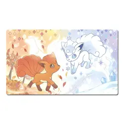 Vulpix & Alolan Vulpix Board Game Pokemon Playmat Card Play Mat TCG CCG Pad Bag - Image 1