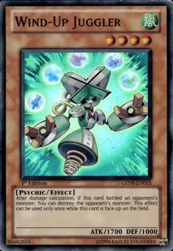 Wind-Up Juggler - Super Rare 1st Edition GENF-EN015 - MP - YuGiOh - Image 1