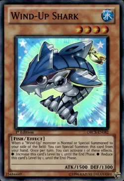 Wind-Up Shark - Super Rare 1st Edition ORCS-EN082 - MP - YuGiOh - Image 1