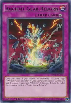 1x (NM) Ancient Gear Reborn - RATE-EN070 - Rare - 1st Edition YuGiOh - Image 1