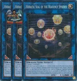 Yugioh! 3x Hieratic Seal of the Heavenly Spheres RA02-EN039 Collector's Rare NM - Image 1