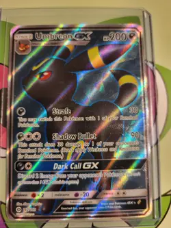 Pokemon Card Holo Full Art Umbreon GX 142/149 Sun & Moon MINT - Image 1