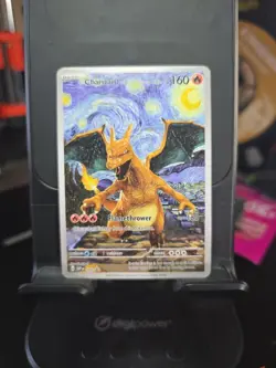 Charizard - Pokemon x Van Gogh Starry Night DIY ACG Custom Fan Art Card Sku942 - Image 1
