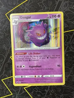 Gengar 085/202 SWSH Base Set Holo Pokemon Card - Image 1