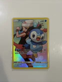 Pokemon TCG Piplup Holo Secret Rare Card Cosmic Eclipse 239/236 - Image 1