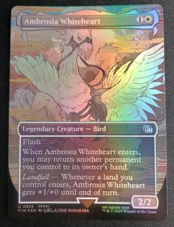MTG Final Fantasy - Ambrosia Whiteheart - Foil Borderless - Image 1