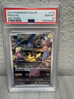 2023 Pokemon SV2a JP #173 Pikachu Art Rare PSA 10 - Image 1