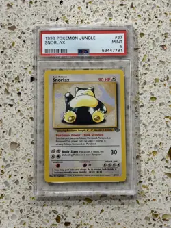 1999 Pokemon Jungle Unlimited Snorlax 27/64 PSA 9 - Image 1