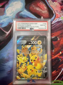 2021 Pokemon SWSH Celebration Collection BSP 140 Pikachu V-Union PSA GEM MT 10 - Image 1