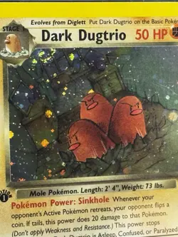 Pokemon Dark Dugtrio 2000 Team Rocket First Edition 6/82 Holo PSA 8 - Image 3