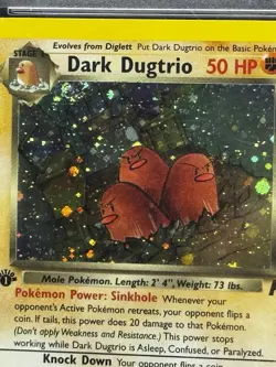 Pokemon Dark Dugtrio 2000 Team Rocket First Edition 6/82 Holo PSA 8 - Image 4
