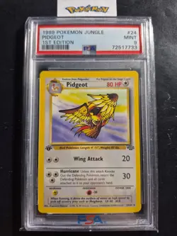 First Edition 1999 Pokemon Jungle 24/64 Pidgeot PSA Mint 9 - Image 1