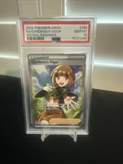 Pokemon Gardenia’s Vigor Trainer Full Art PSA 10 Astral Radiance 2022 - Image 1