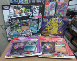 POKEMON SURGING ETB+BLACK WHITE POSTER + JOURNEY & PHANTASMAL BUNDLE + ASCENDED - Image 1