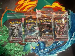 Pokemon TCG S&M Crimson Invasion Sealed Booster Pack Art Set & 3 Pack Blister! - Image 3